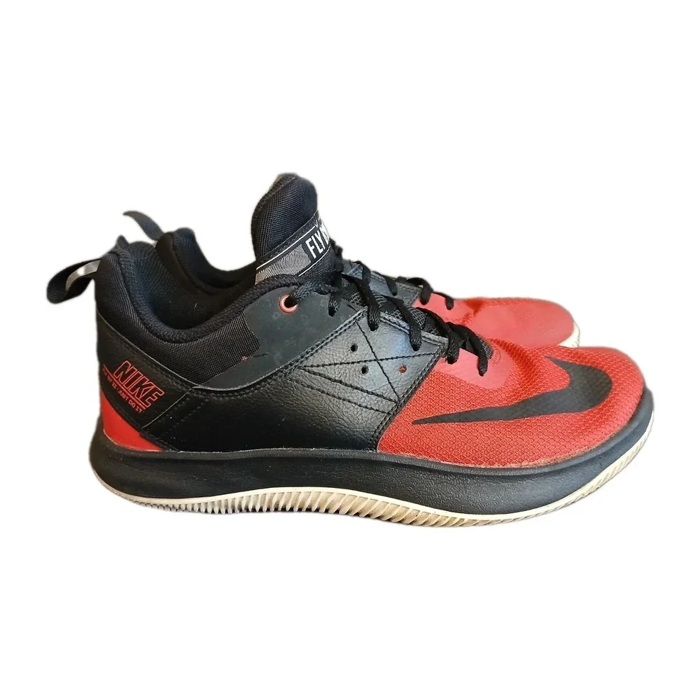 Nike Fly By II Mens Basketball Shoes Red‎ Black Low Top Sneakers CU3503-600